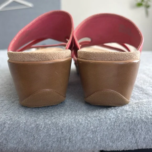 Kim Rogers Ultra Comfort Wedge Sandles with Layered Straps 8.5 Pink - Picture 6 of 8